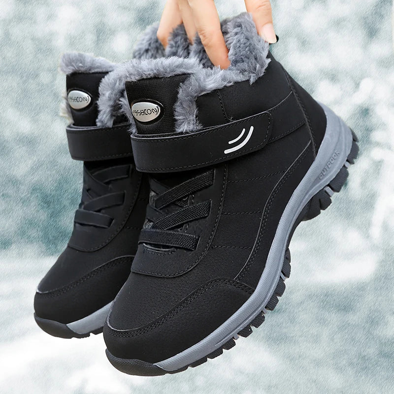 Men's Snow Boots – Winter, Non-Slip, Warm Fur, Ankle, Outdoor, Hiking, Motorcycle Boots