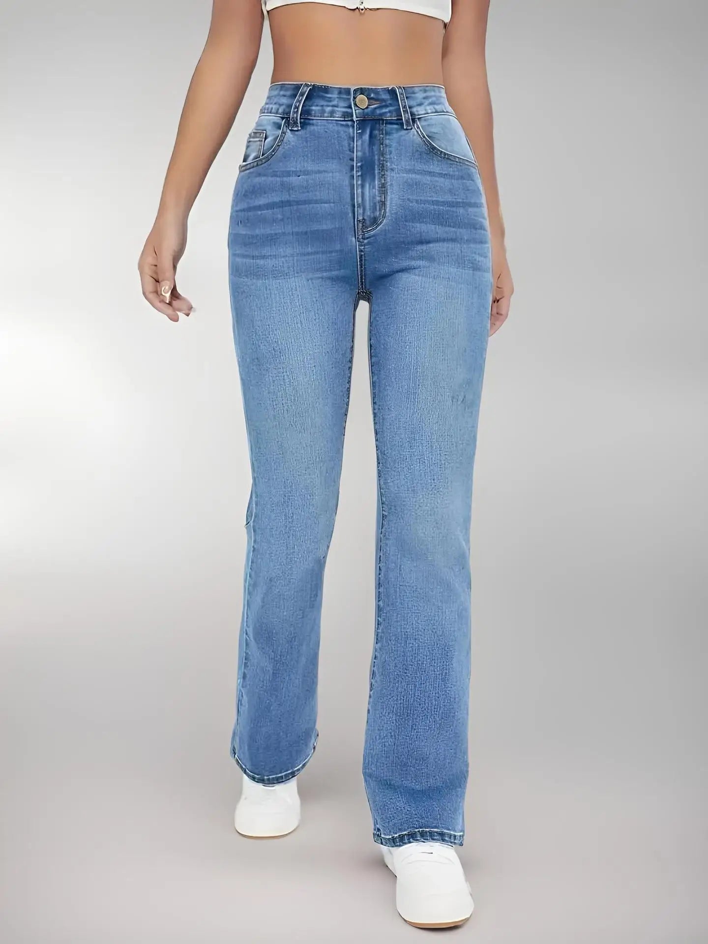 New Women's Slimming Jeans – High Waist, Washed Denim, Casual, Versatile, European & American Style