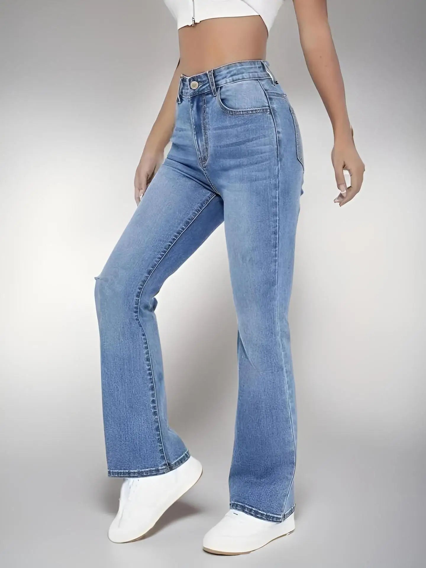 New Women's Slimming Jeans – High Waist, Washed Denim, Casual, Versatile, European & American Style