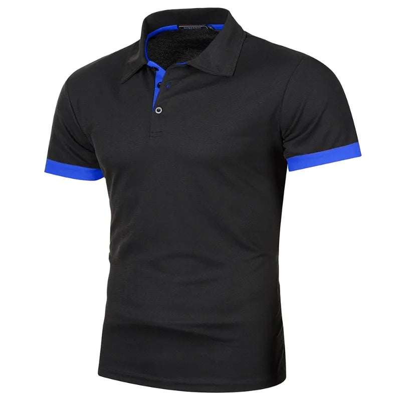 New Men's Polo Shirt: Short sleeve, solid color, lightweight, lapel, streetwear, perfect for summer jogging and sports.