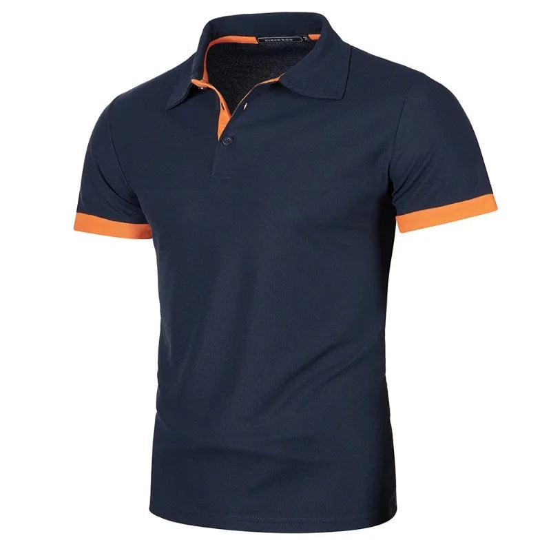 New Men's Polo Shirt: Short sleeve, solid color, lightweight, lapel, streetwear, perfect for summer jogging and sports.