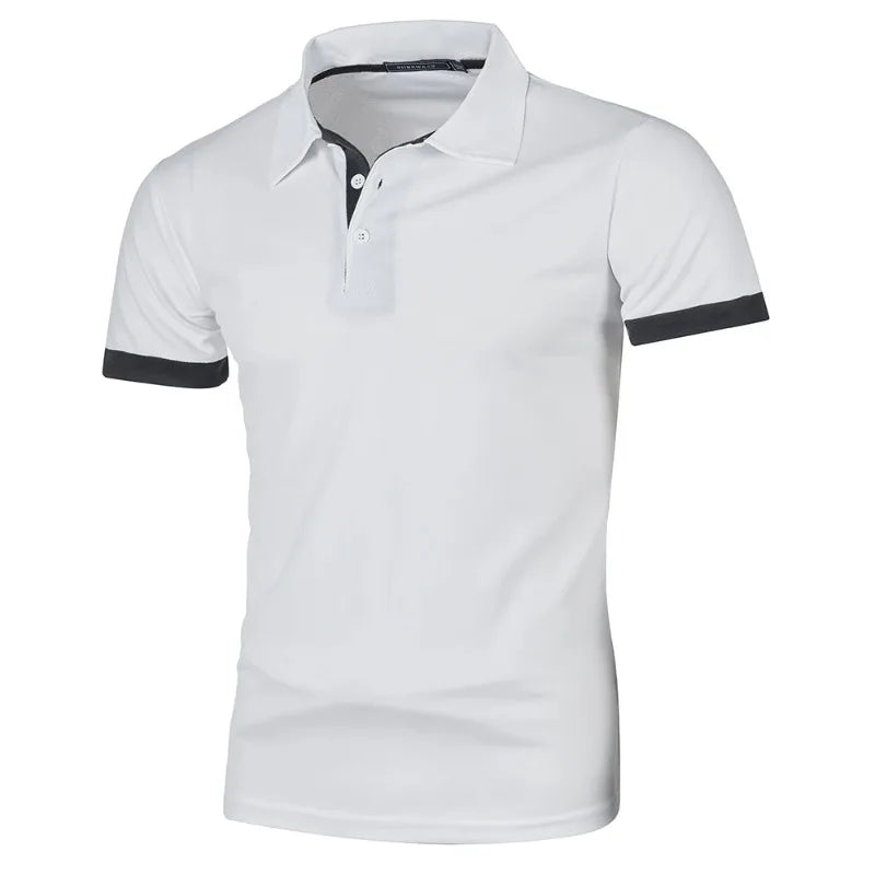 New Men's Polo Shirt: Short sleeve, solid color, lightweight, lapel, streetwear, perfect for summer jogging and sports.