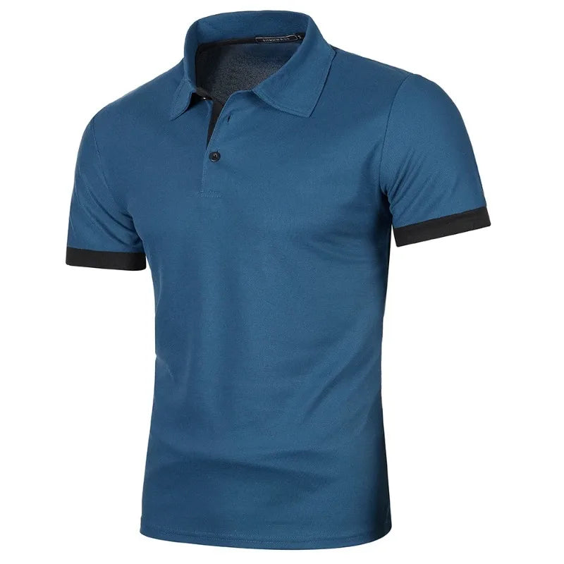 New Men's Polo Shirt: Short sleeve, solid color, lightweight, lapel, streetwear, perfect for summer jogging and sports.