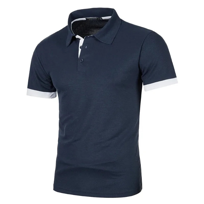 New Men's Polo Shirt: Short sleeve, solid color, lightweight, lapel, streetwear, perfect for summer jogging and sports.