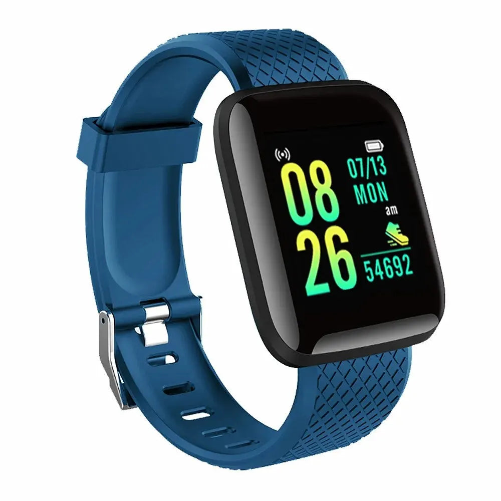 "Smartwatch for Men, Women & Kids - Messages, Music, Sports, Step & Calorie Tracker, Alarm - D13 116Plus"