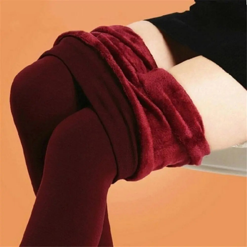 Women Thermal Warm Thick Pantyhose Fluff Lined Stretch Leggings