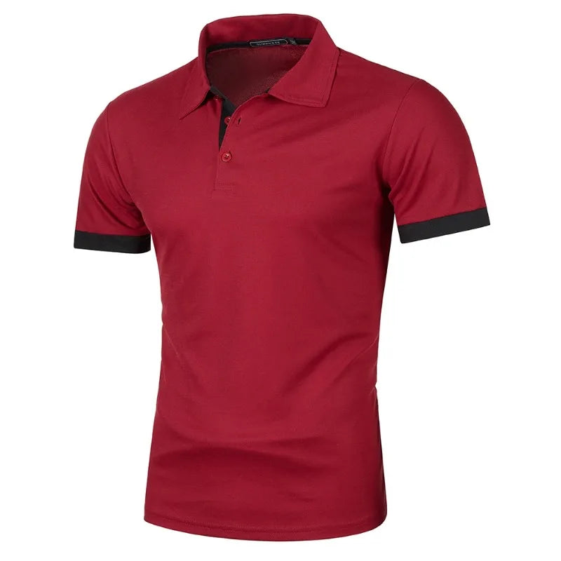 New Men's Polo Shirt: Short sleeve, solid color, lightweight, lapel, streetwear, perfect for summer jogging and sports.