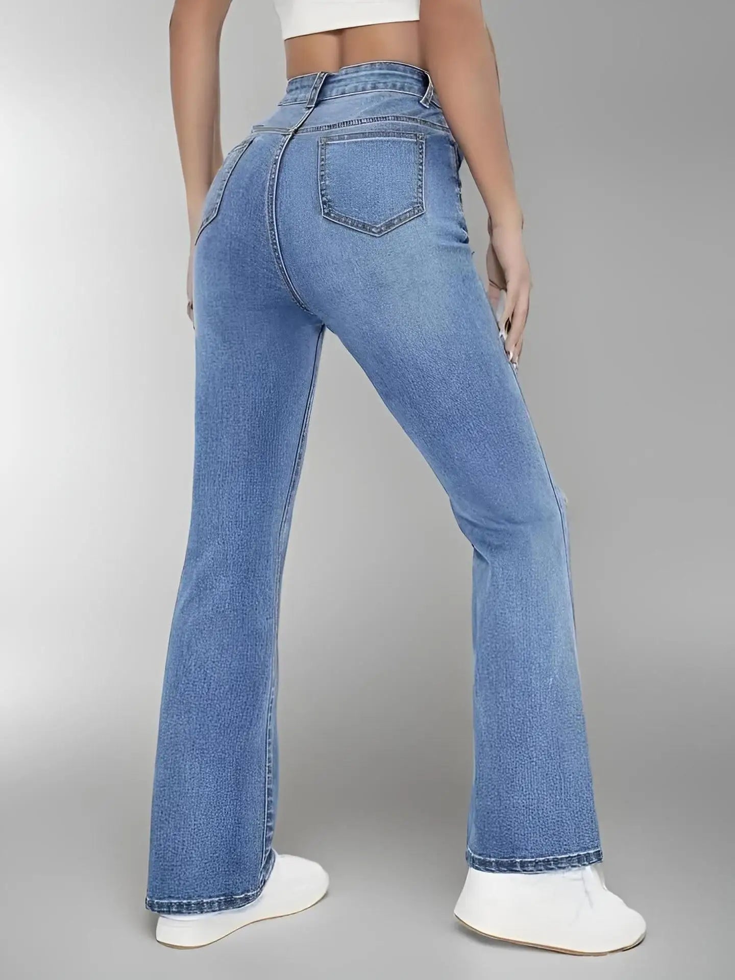 New Women's Slimming Jeans – High Waist, Washed Denim, Casual, Versatile, European & American Style