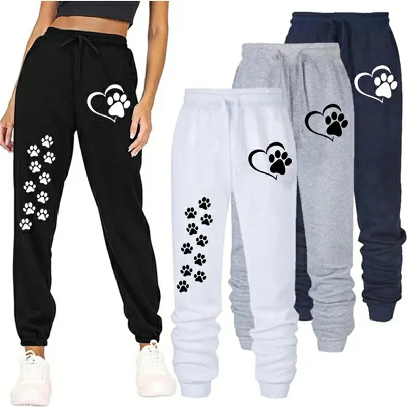 Women's Cat Paw Print Sweatpants – High Quality, Fitness, Casual Joggers, Outdoor Wear