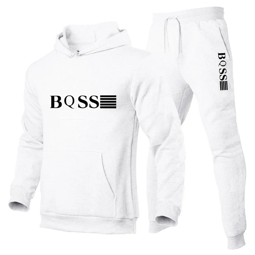 Men's Sports Tracksuit: Hoodie & Pants Set, Running, Casual, Sweatshirt & Sweatpants.