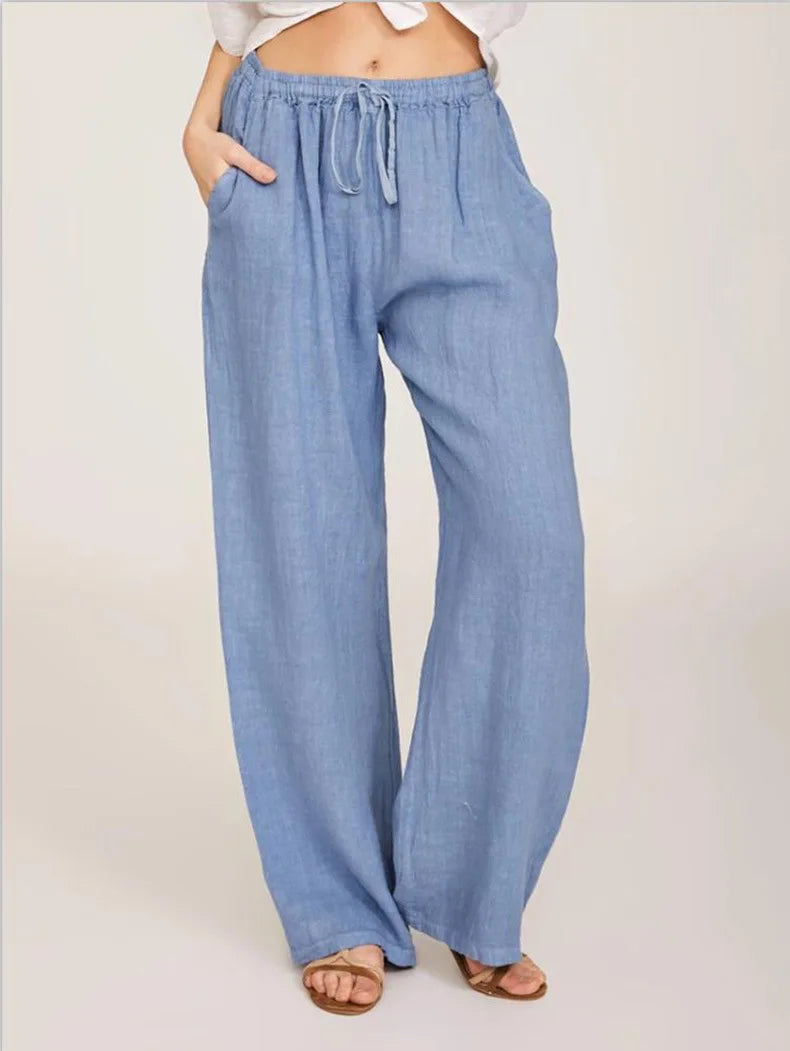 Summer and Autumn New Casual Women's Wear/ Loose Cotton Hemp Casual Pants