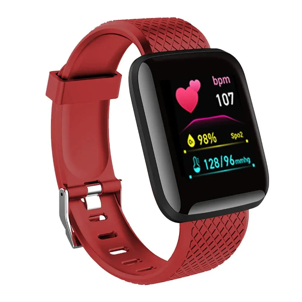 "Smartwatch for Men, Women & Kids - Messages, Music, Sports, Step & Calorie Tracker, Alarm - D13 116Plus"