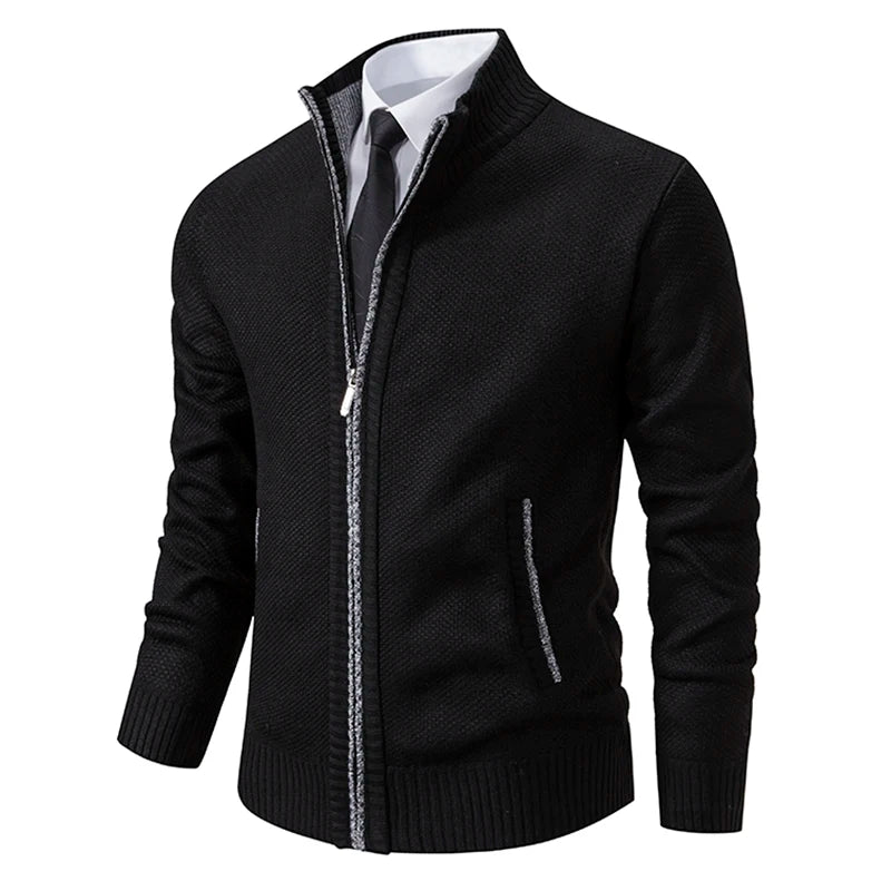 Men's Fleece Sports Jacket | Autumn/Winter Stand Collar Zip Cardigan