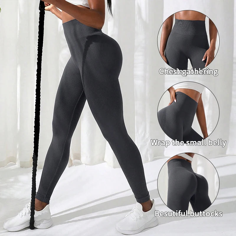 Women's Seamless Yoga Pants – High Waist, Stretchy, Athletic Gym Leggings