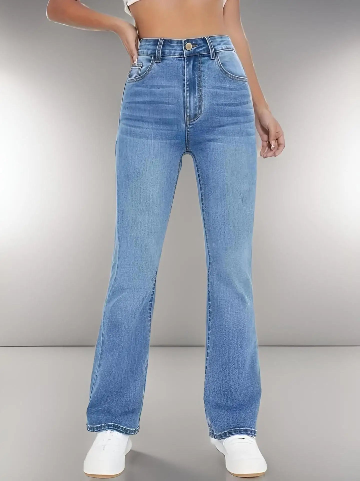 New Women's Slimming Jeans – High Waist, Washed Denim, Casual, Versatile, European & American Style