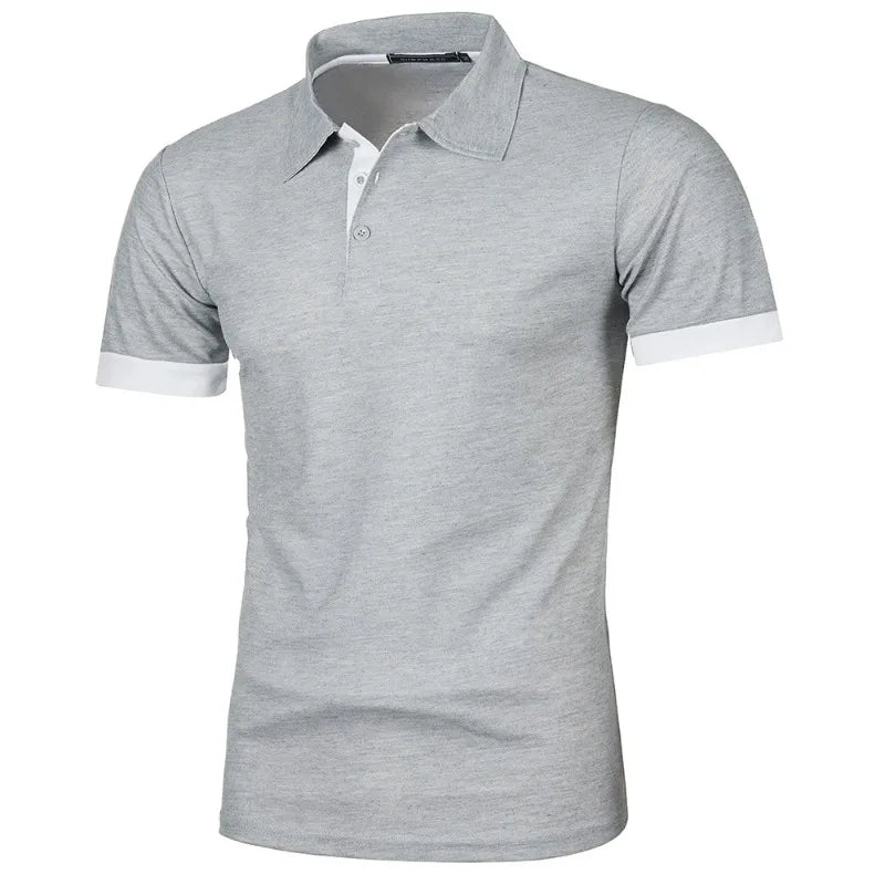 New Men's Polo Shirt: Short sleeve, solid color, lightweight, lapel, streetwear, perfect for summer jogging and sports.