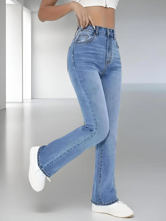 New Women's Slimming Jeans – High Waist, Washed Denim, Casual, Versatile, European & American Style