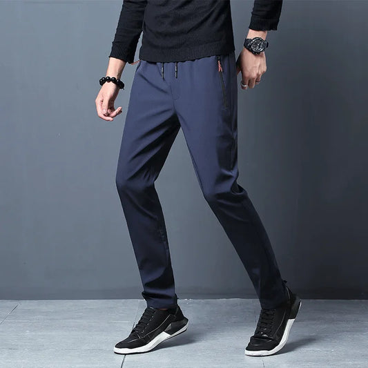 Men's Slim Fit Jogger Pants - Elastic Waist, Classic Colors, Plus Sizes (4XL-5XL)