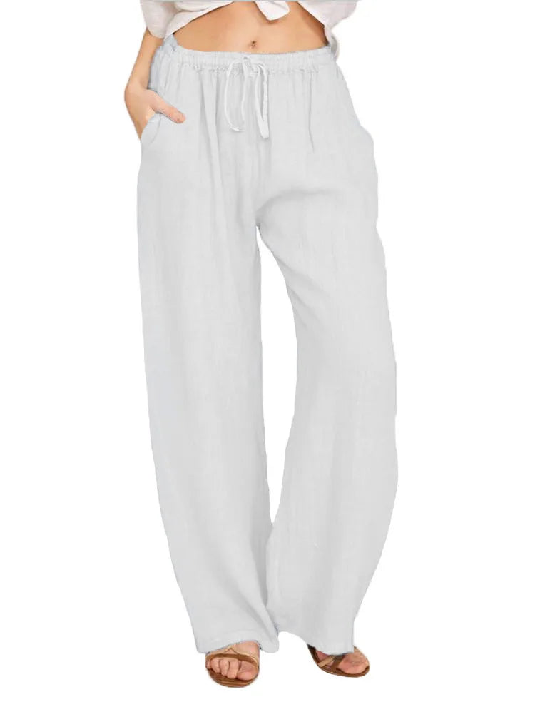 Summer and Autumn New Casual Women's Wear/ Loose Cotton Hemp Casual Pants